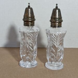 Fifth Avenue Crystal LTD 24% Lead Crystal Salt & Pepper Shakers 5.5"